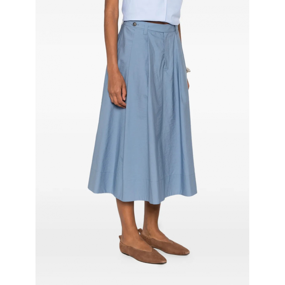 Jupe Midi 'Pleated' pour Femmes