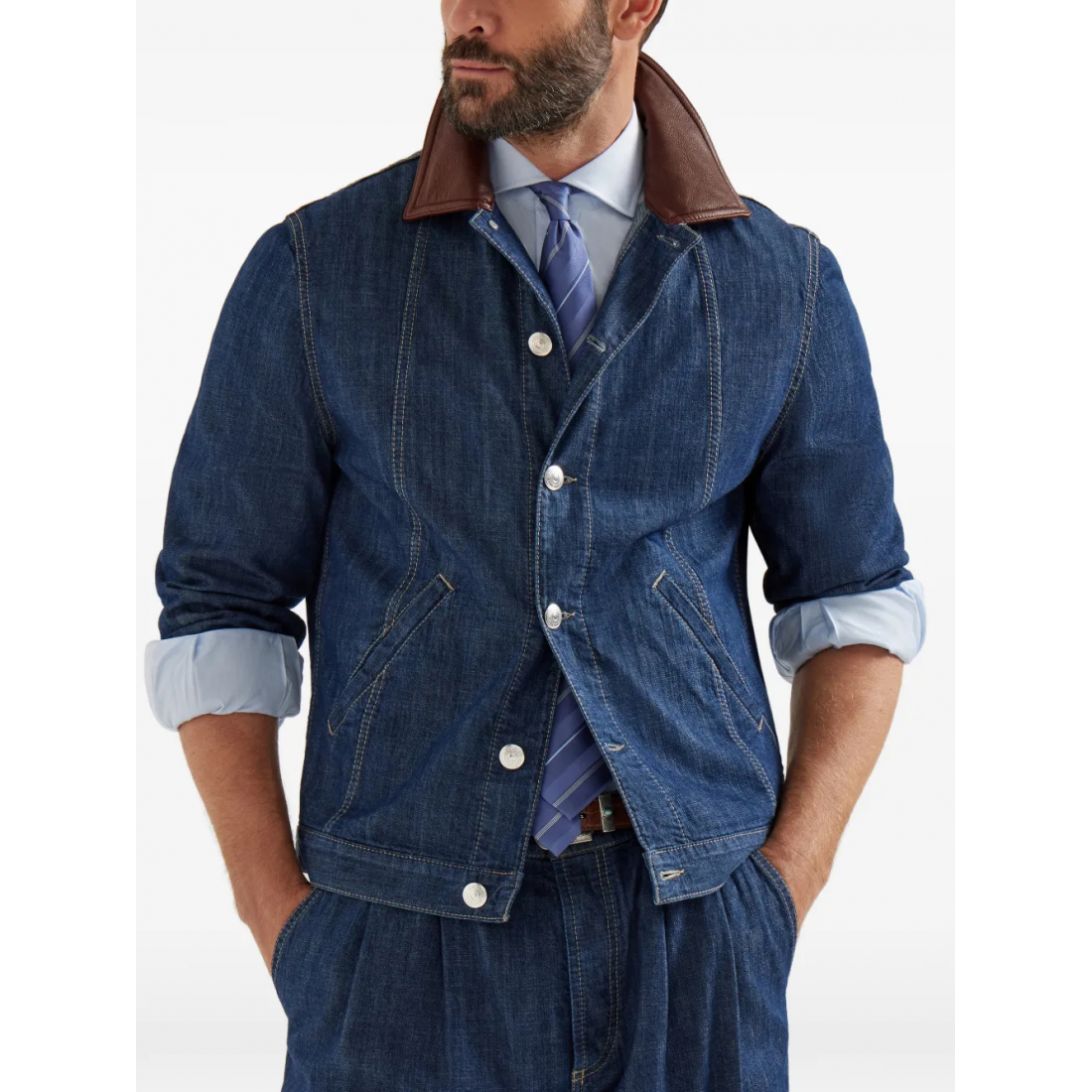 Veste en jeans 'Collar' pour Hommes