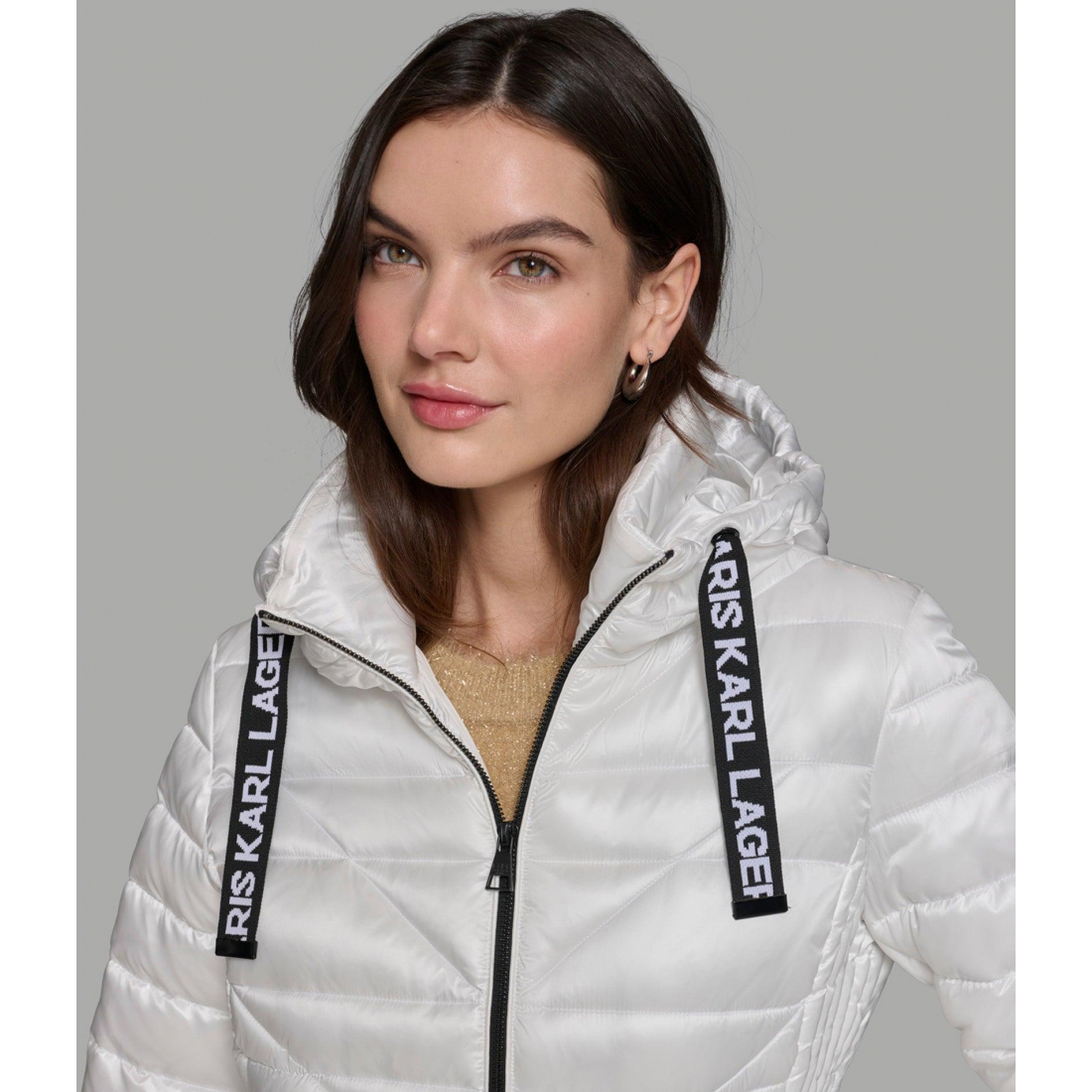 'Short Puffer Jacket With Logo' pour Femmes