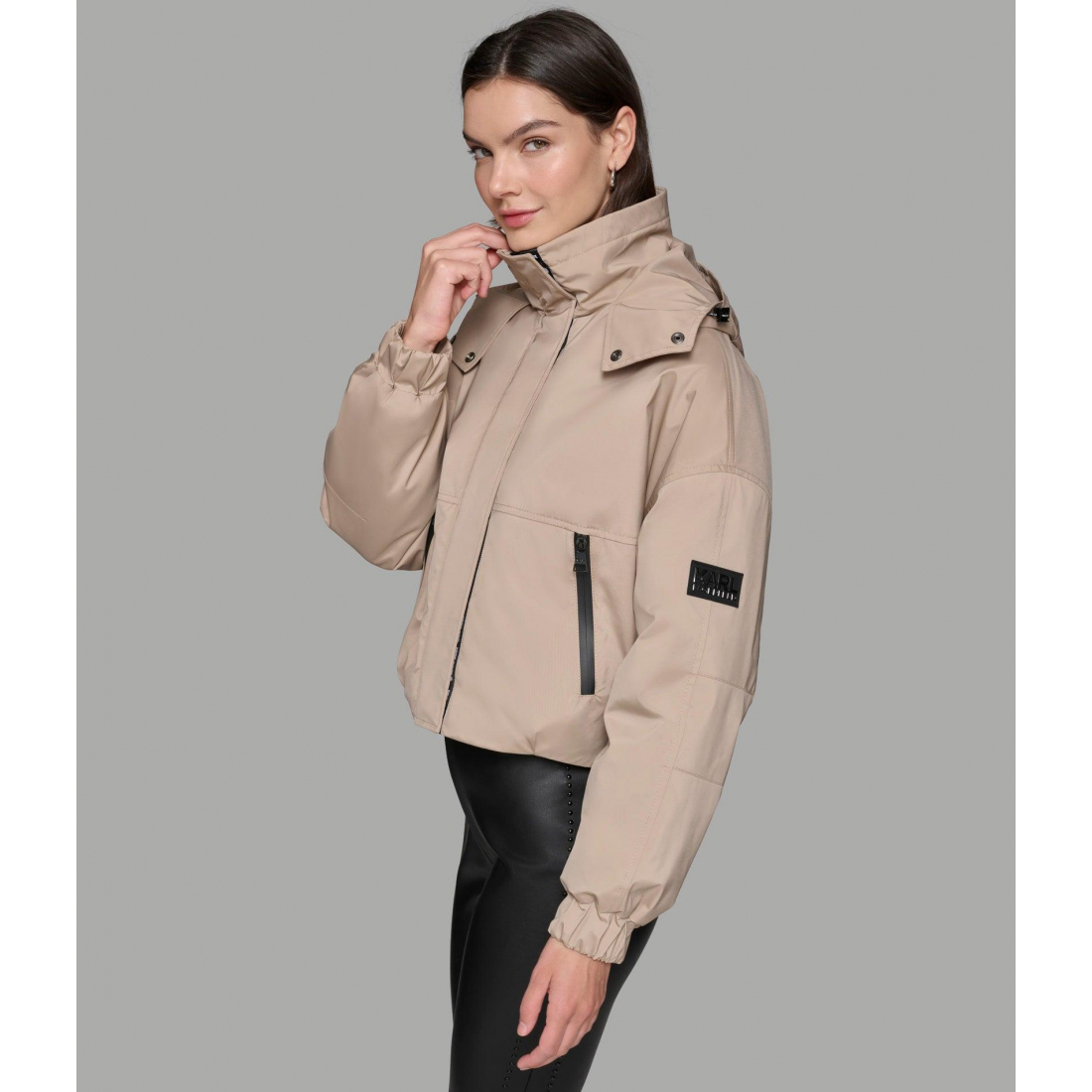 'Cropped Logo Bomber' pour Femmes