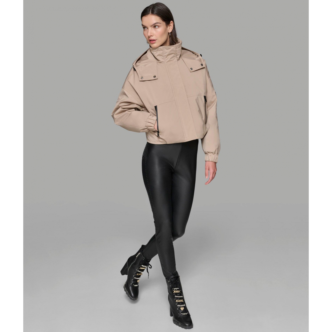 'Cropped Logo Bomber' pour Femmes