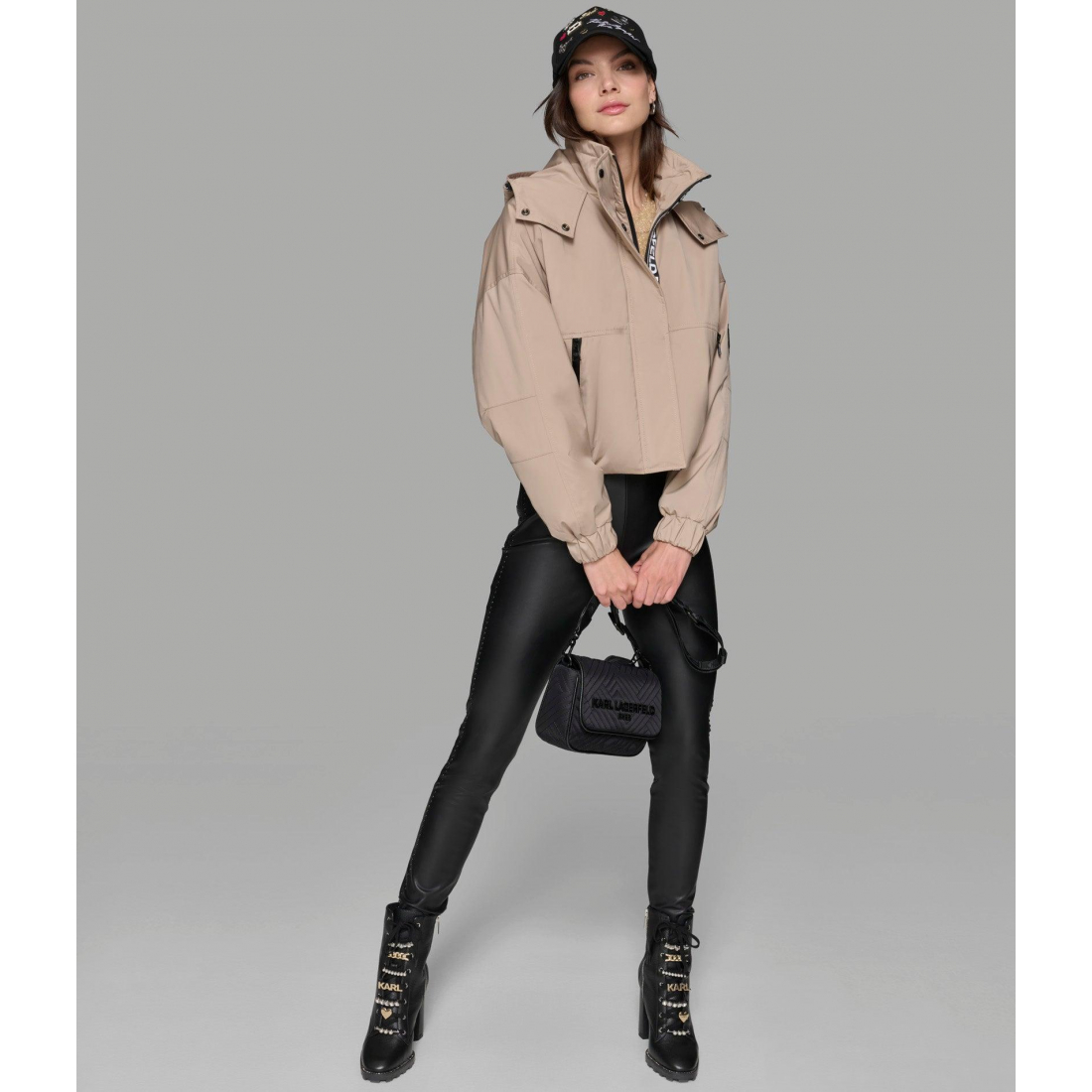 'Cropped Logo Bomber' pour Femmes