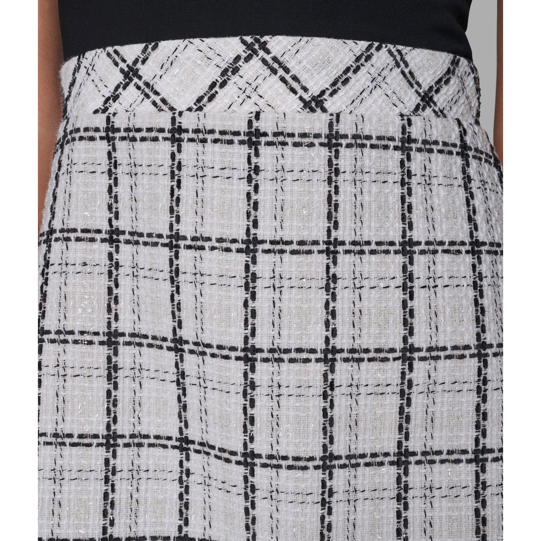 'Plaid Tweed Skirt Dress' für Damen