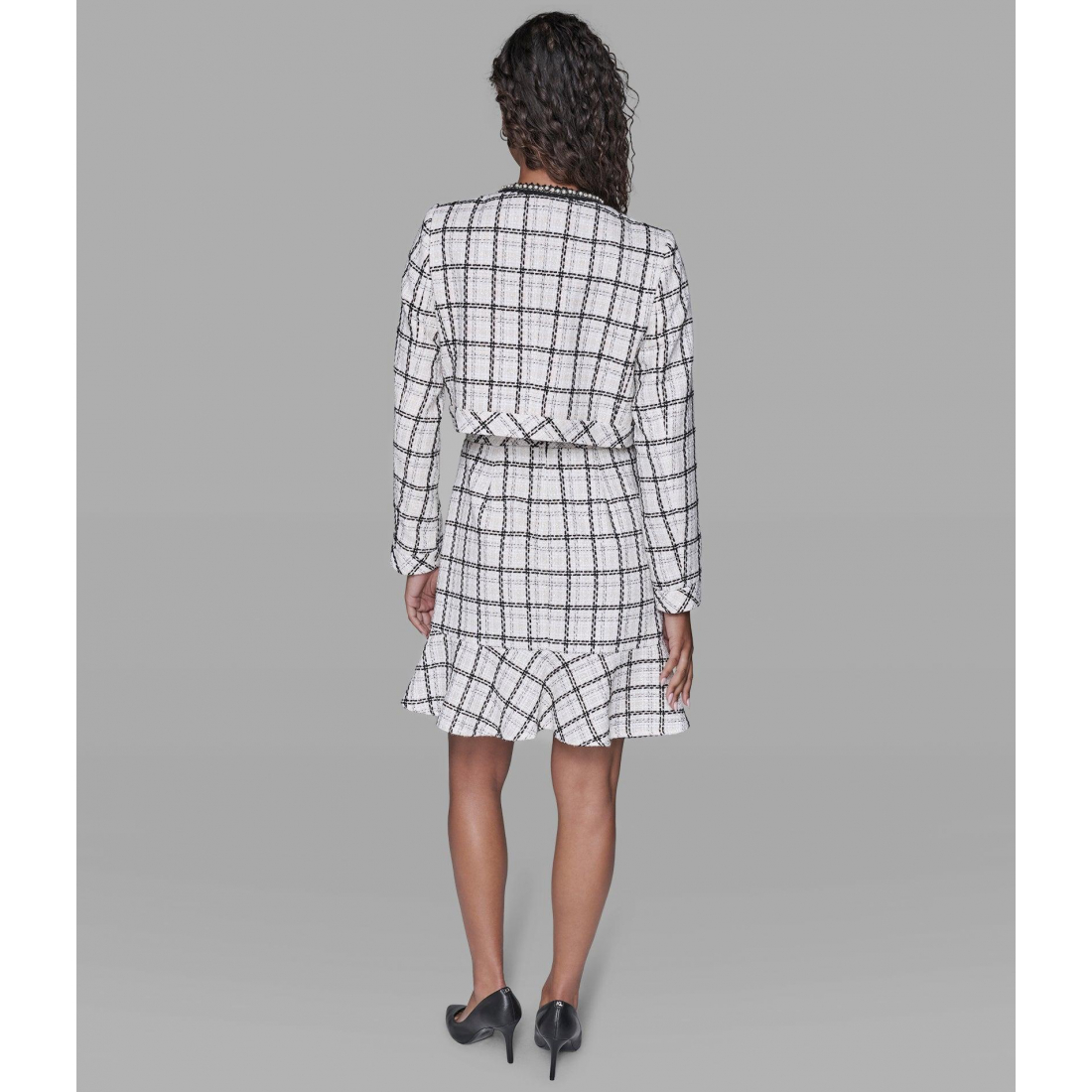 Women's 'Plaid Tweed Jacket'