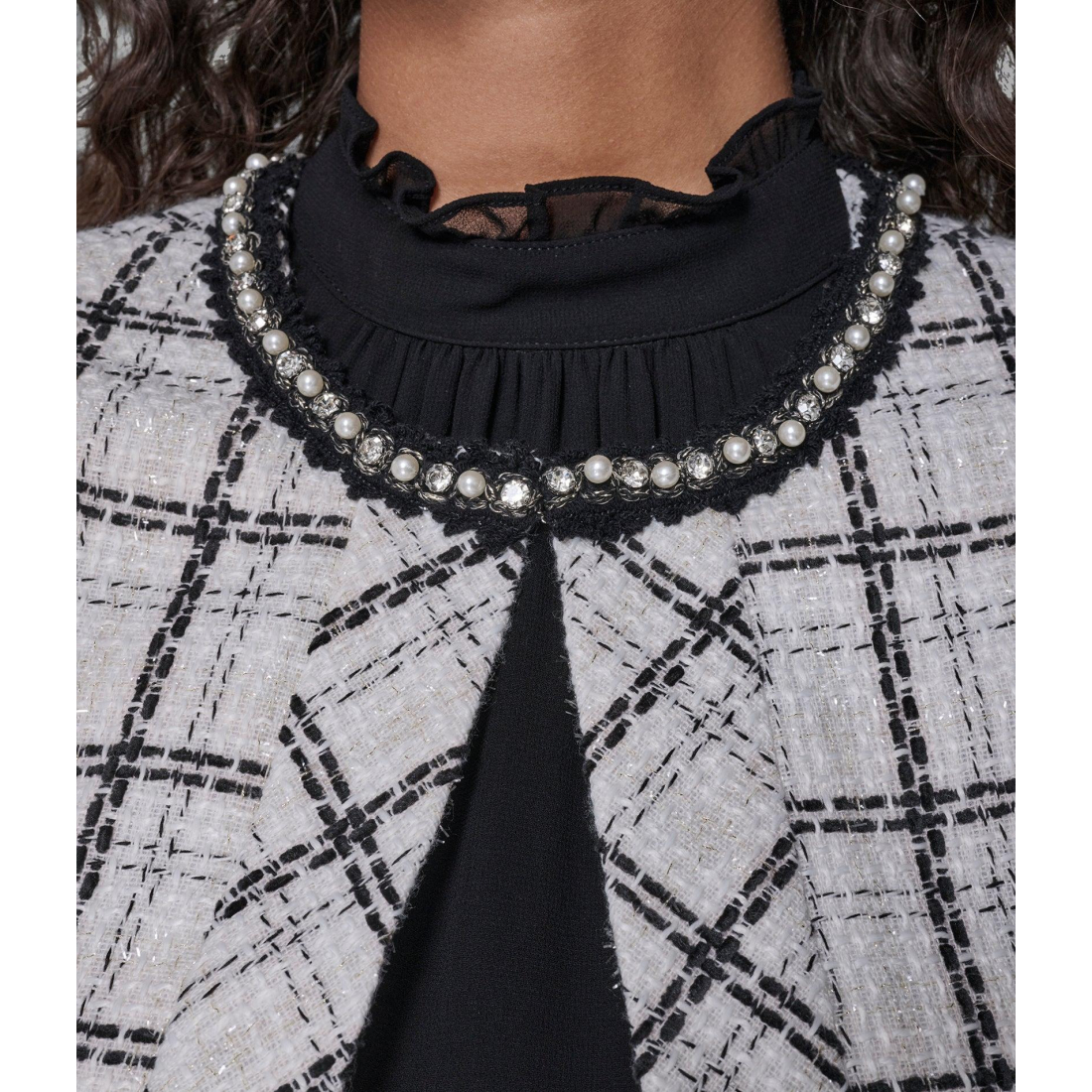 Women's 'Plaid Tweed Jacket'