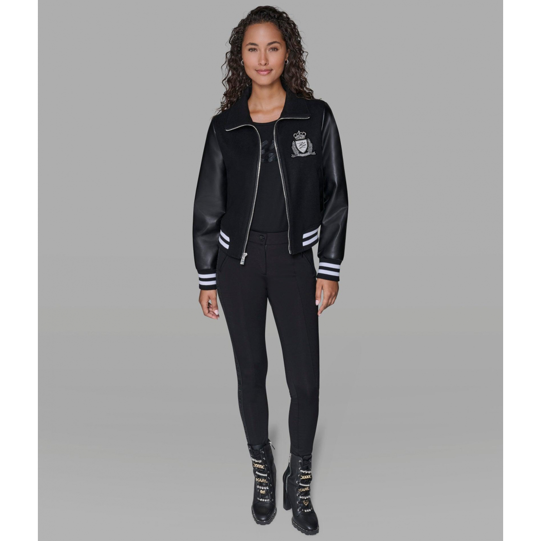 'Wool Varsity Jacket' pour Femmes