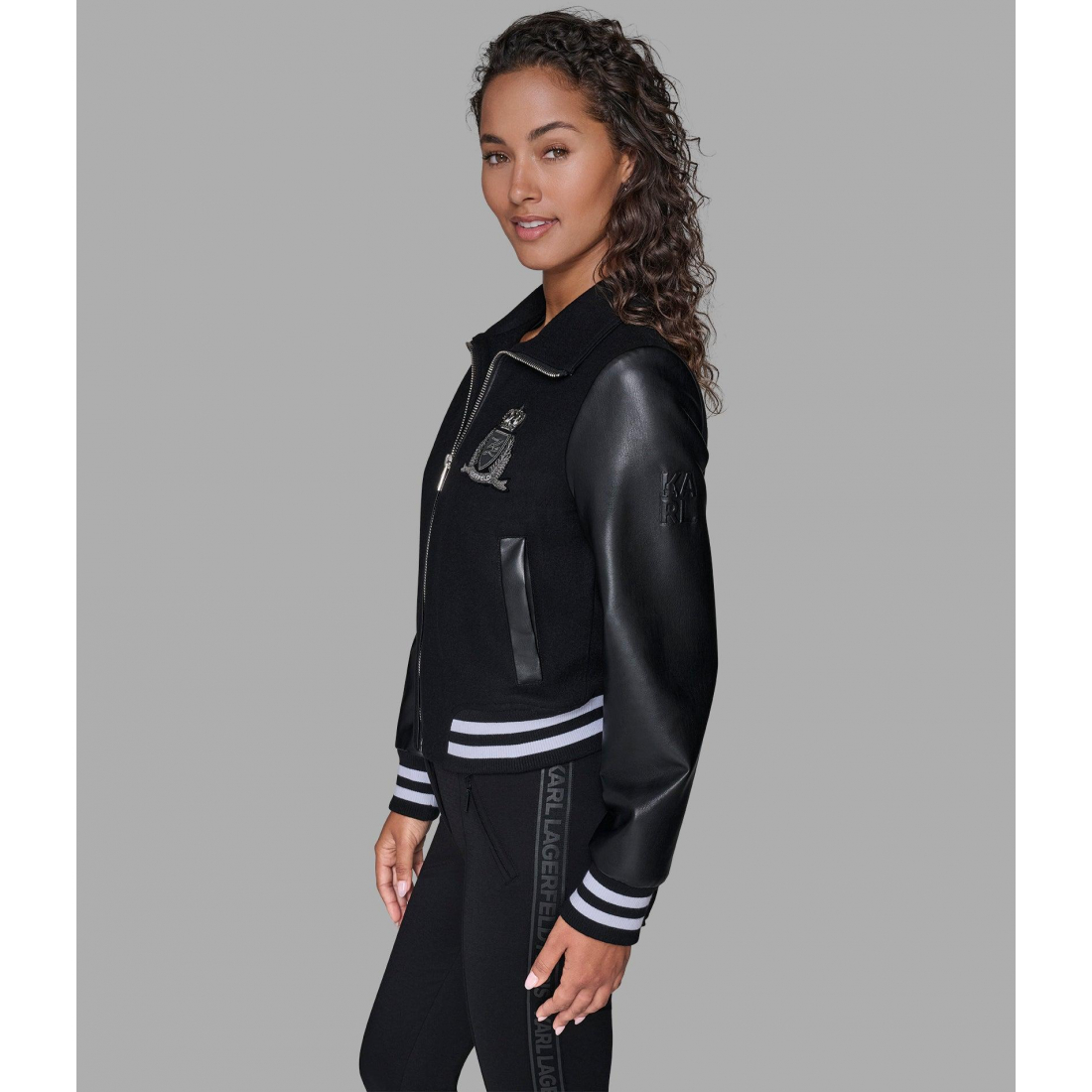 'Wool Varsity Jacket' pour Femmes