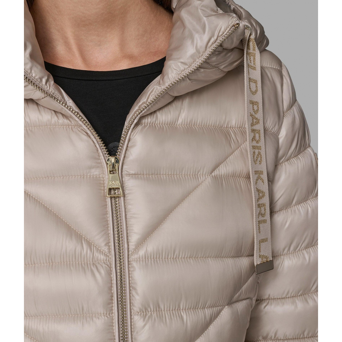 'Short Puffer Jacket With Logo' pour Femmes
