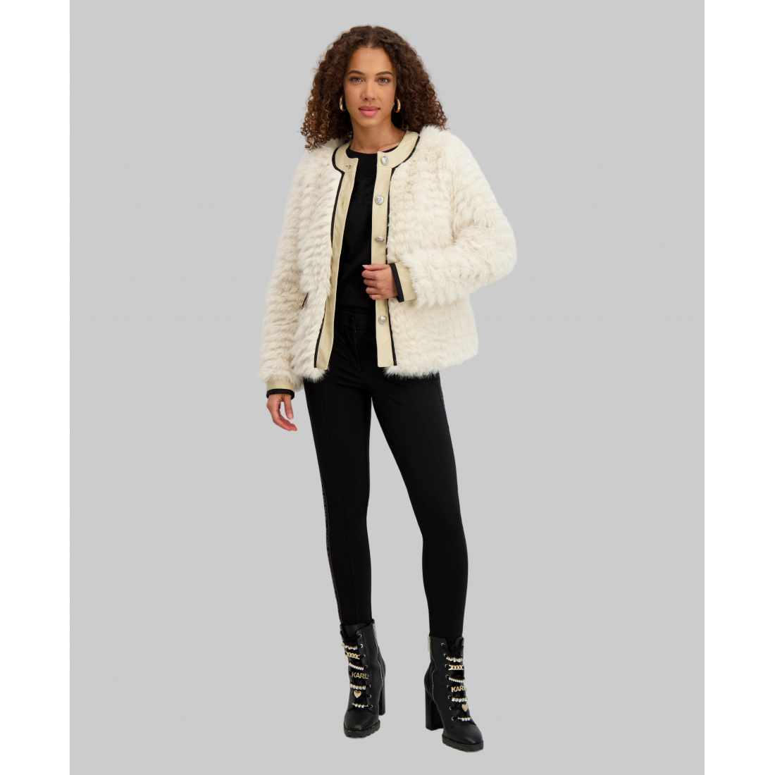 'Faux Fur Cardigan Jacket' für Damen