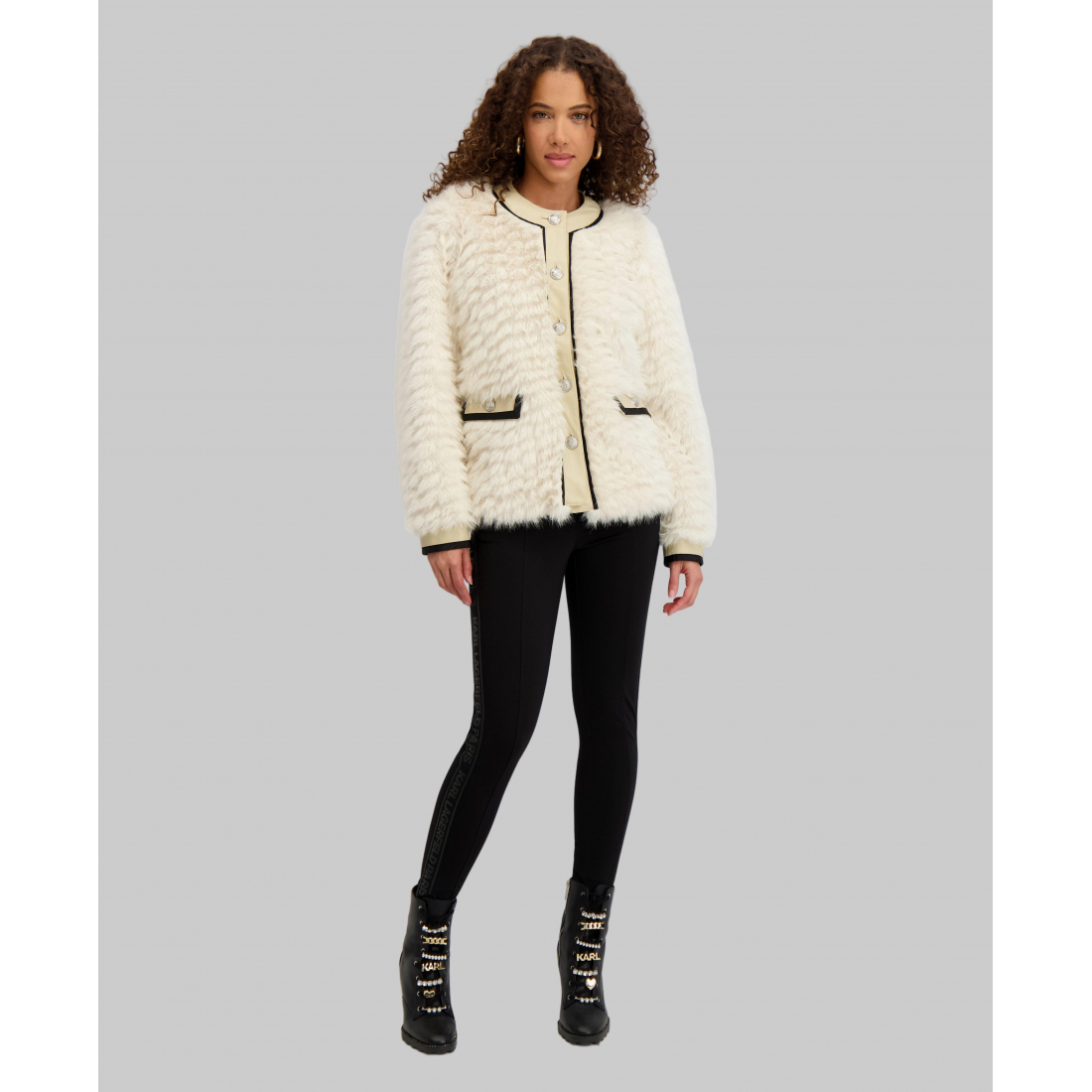 'Faux Fur Cardigan Jacket' für Damen