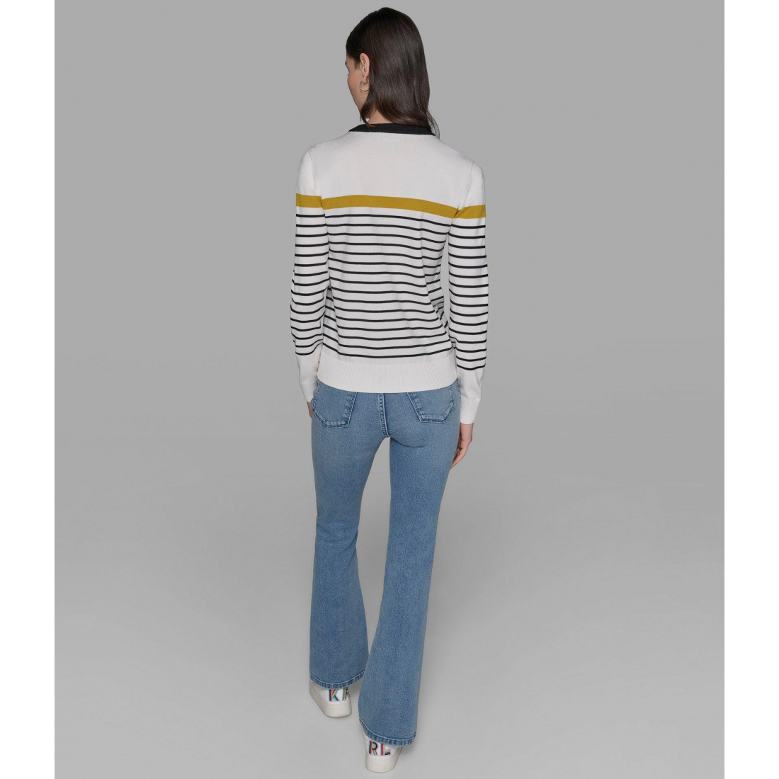 'Striped Logo Sweater' pour Femmes