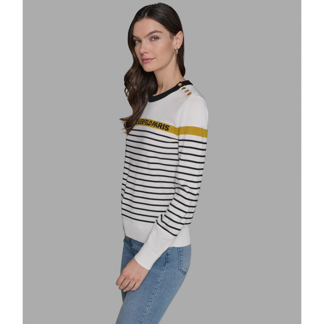 'Striped Logo Sweater' pour Femmes