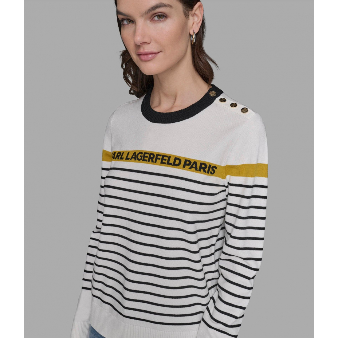 'Striped Logo Sweater' pour Femmes