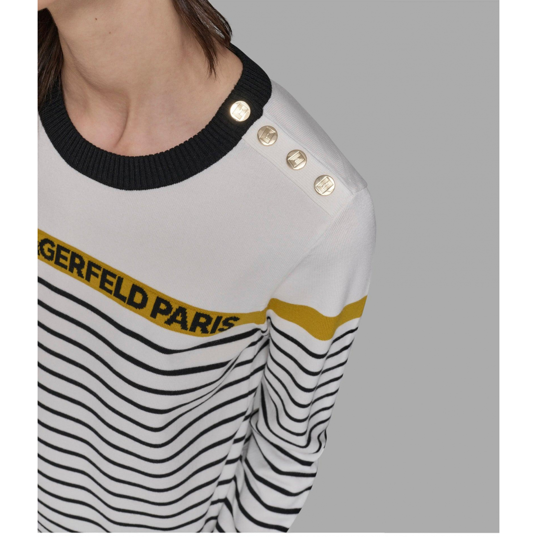 'Striped Logo Sweater' pour Femmes