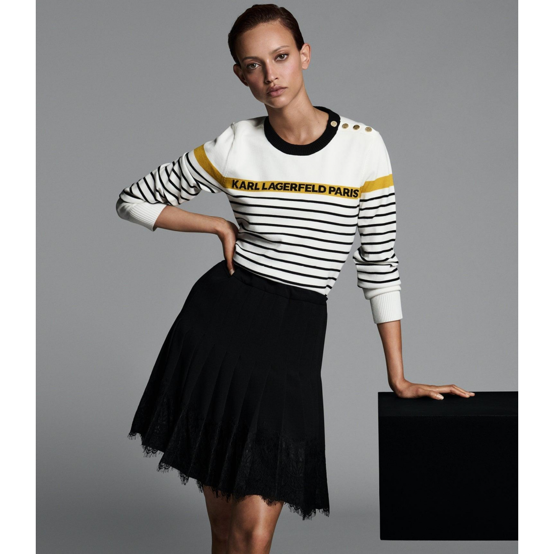 'Striped Logo Sweater' pour Femmes