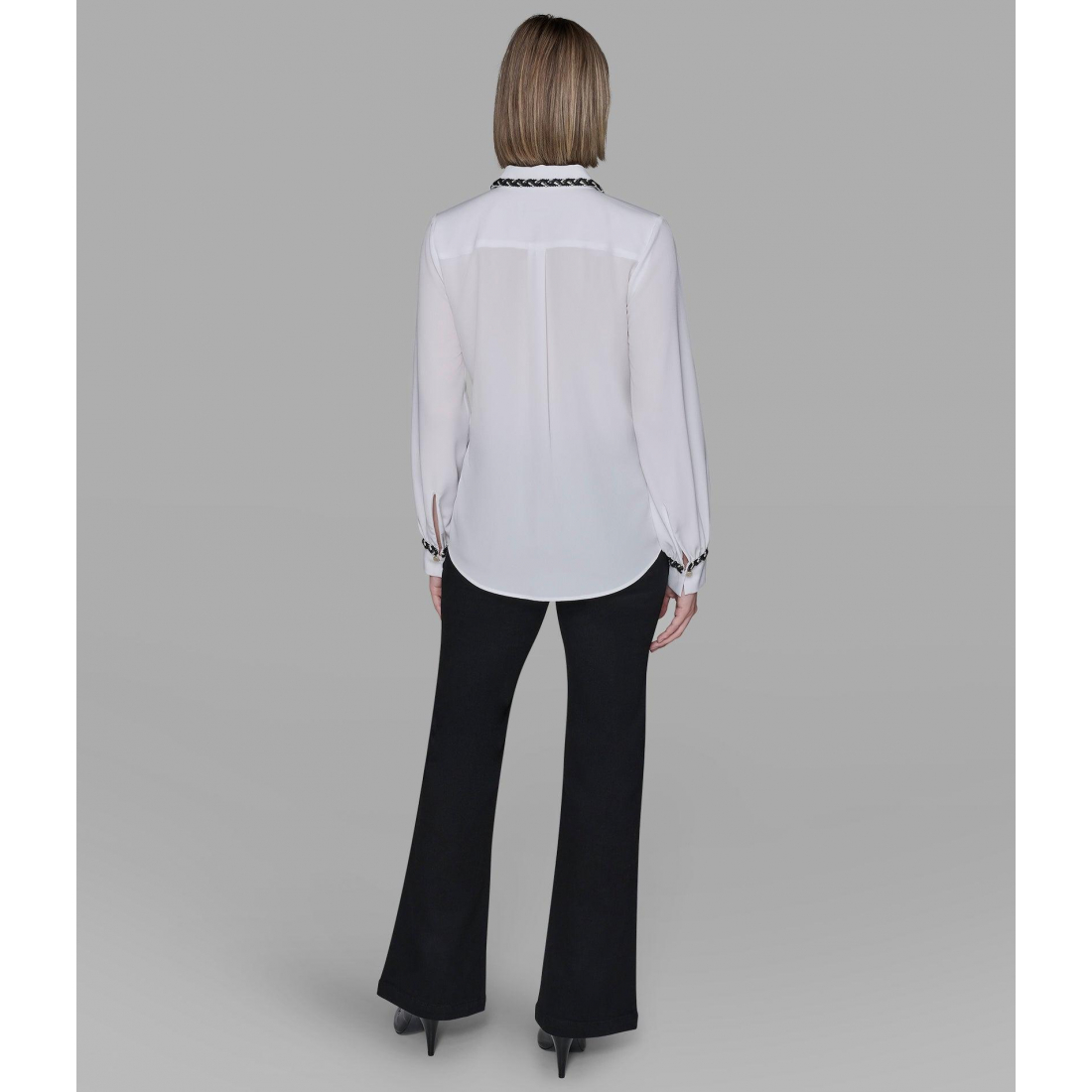 'Soft Blouse With Tweed Trim' für Damen