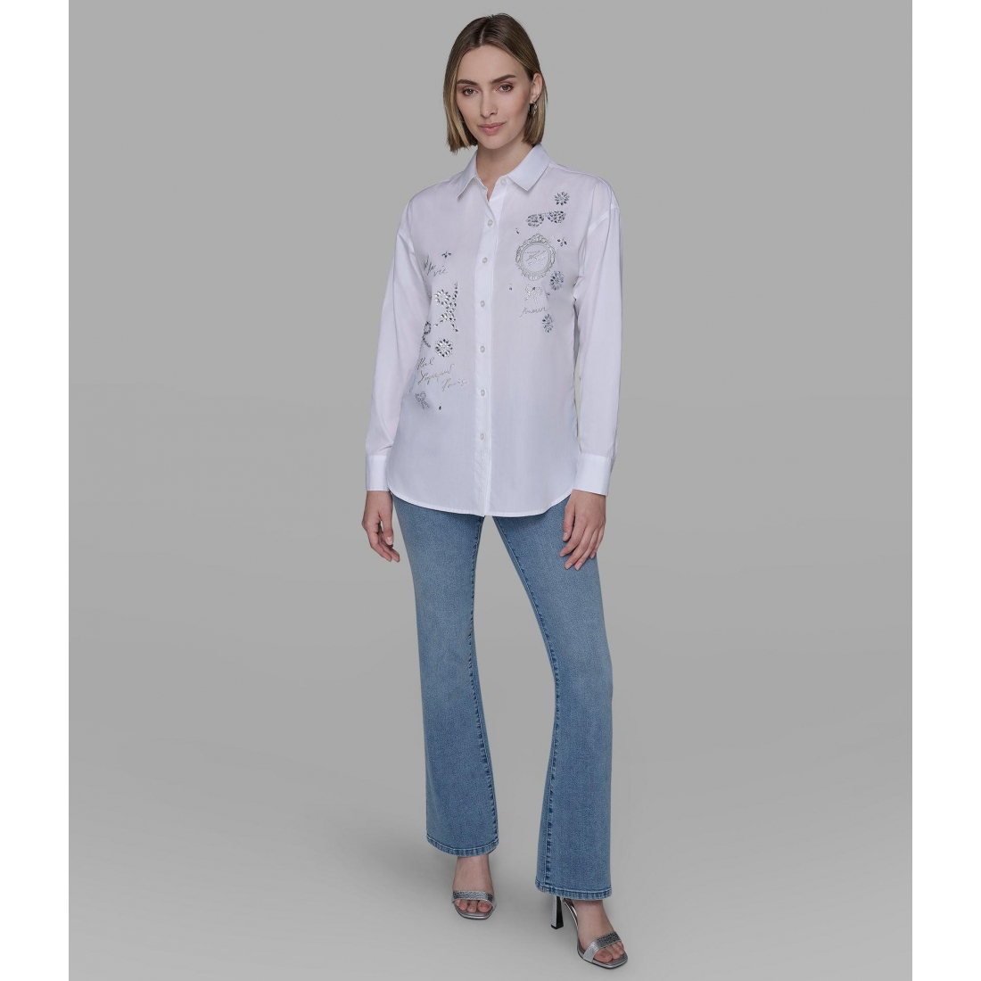 Women's 'Paris Whimsy Poplin Shirt'