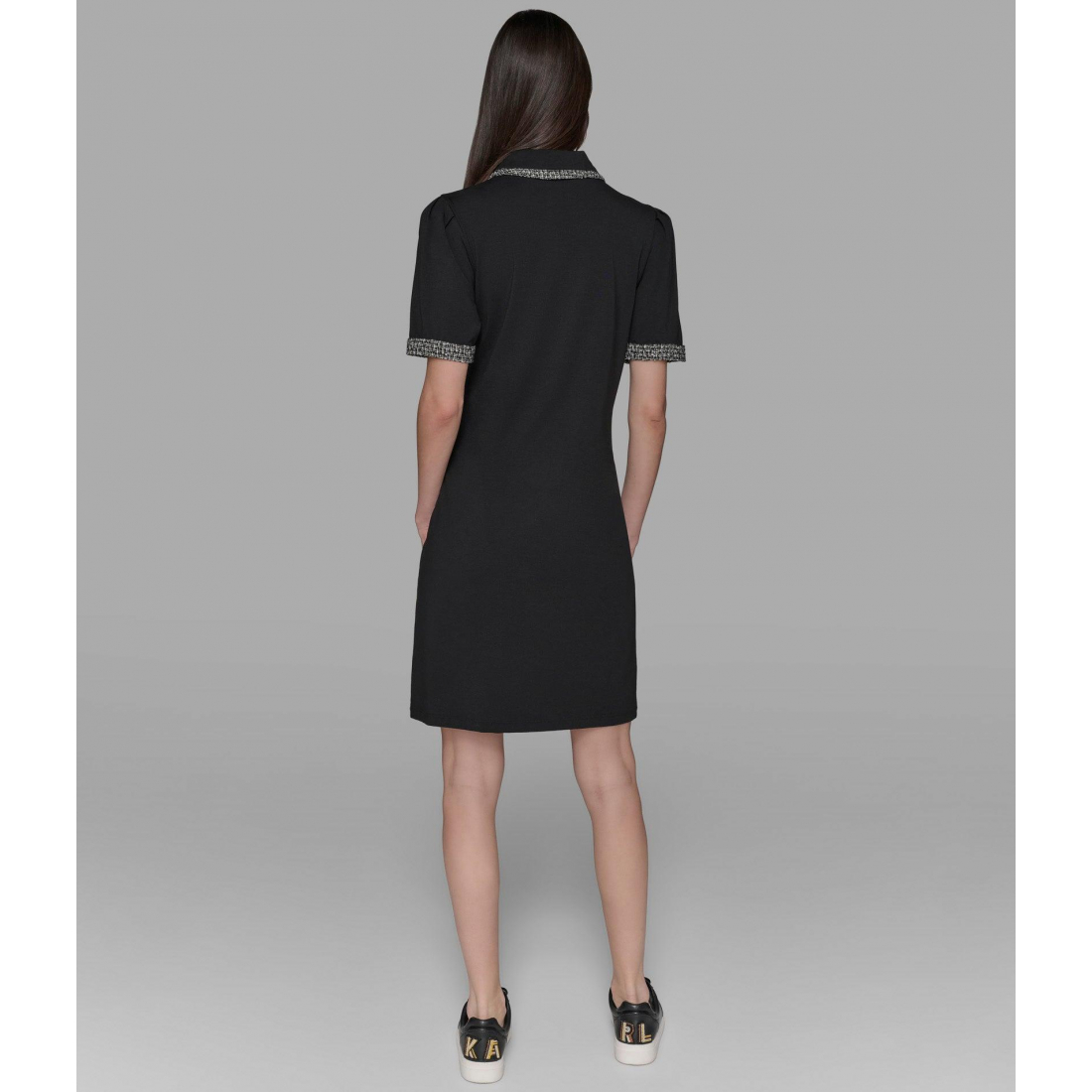 'Tweed Trim Polo Dress' für Damen