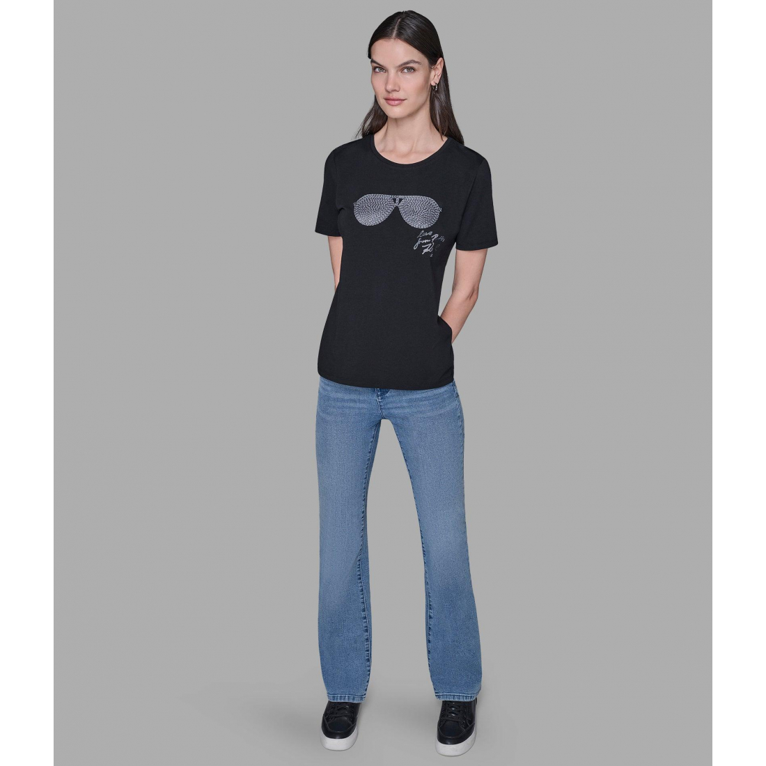 'Sequin Sunglasses Tee' pour Femmes