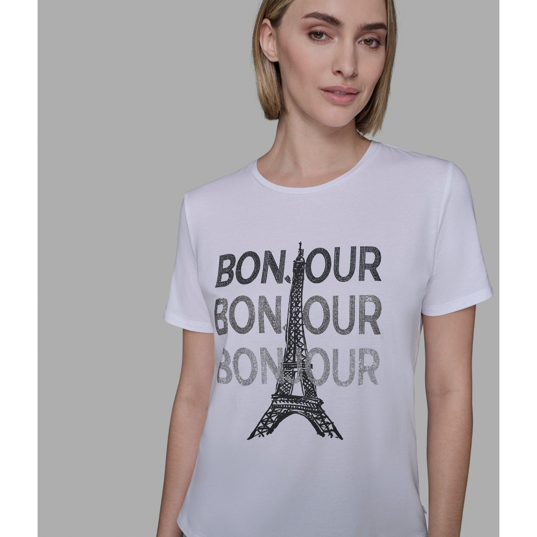 'Sequin Bonjour Tee' pour Femmes
