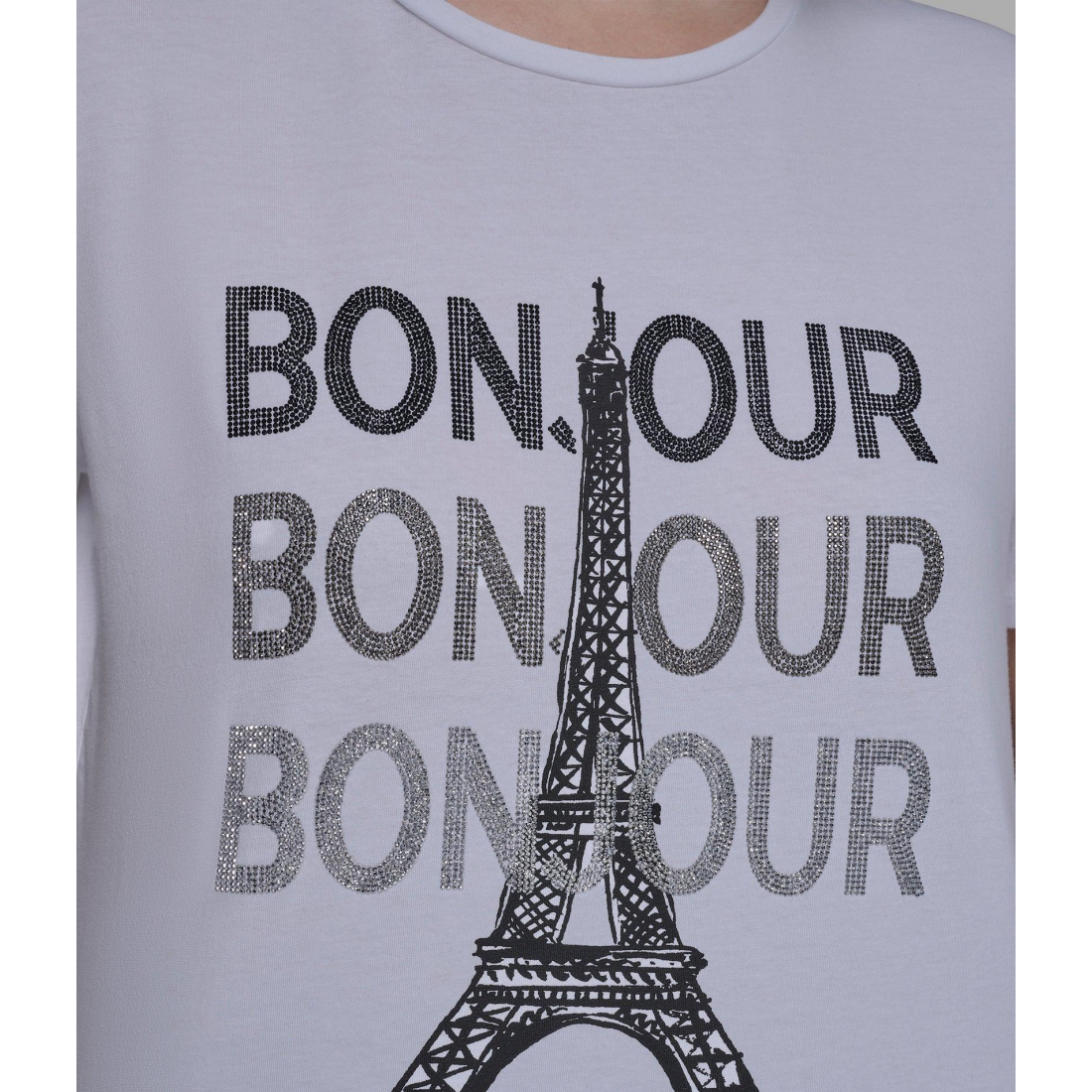 'Sequin Bonjour Tee' pour Femmes