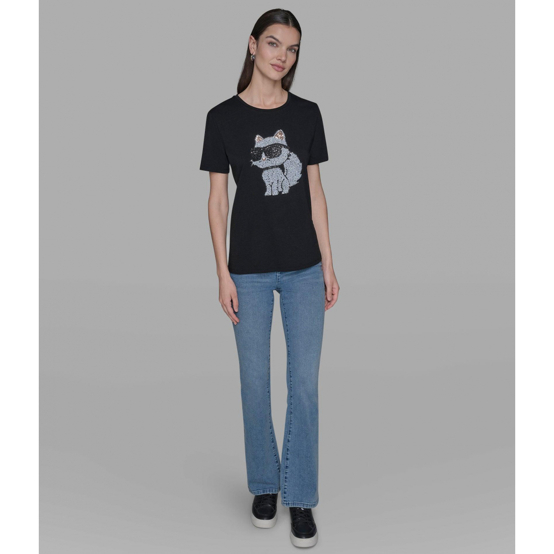 'Choupette Sequin Logo Tee' für Damen