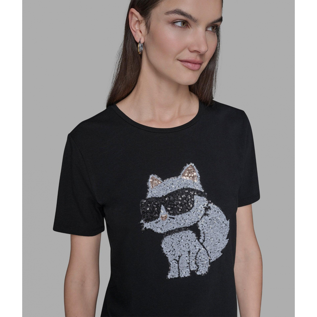 'Choupette Sequin Logo Tee' für Damen