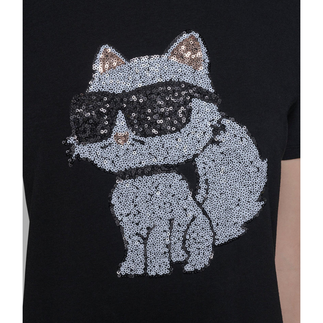 'Choupette Sequin Logo Tee' für Damen