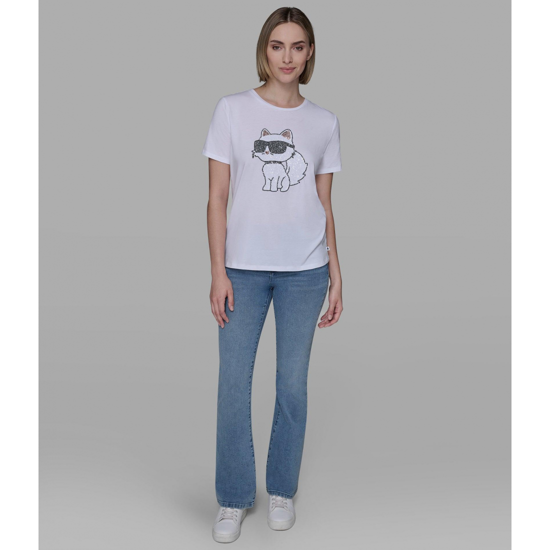 'Choupette Sequin Logo Tee' für Damen