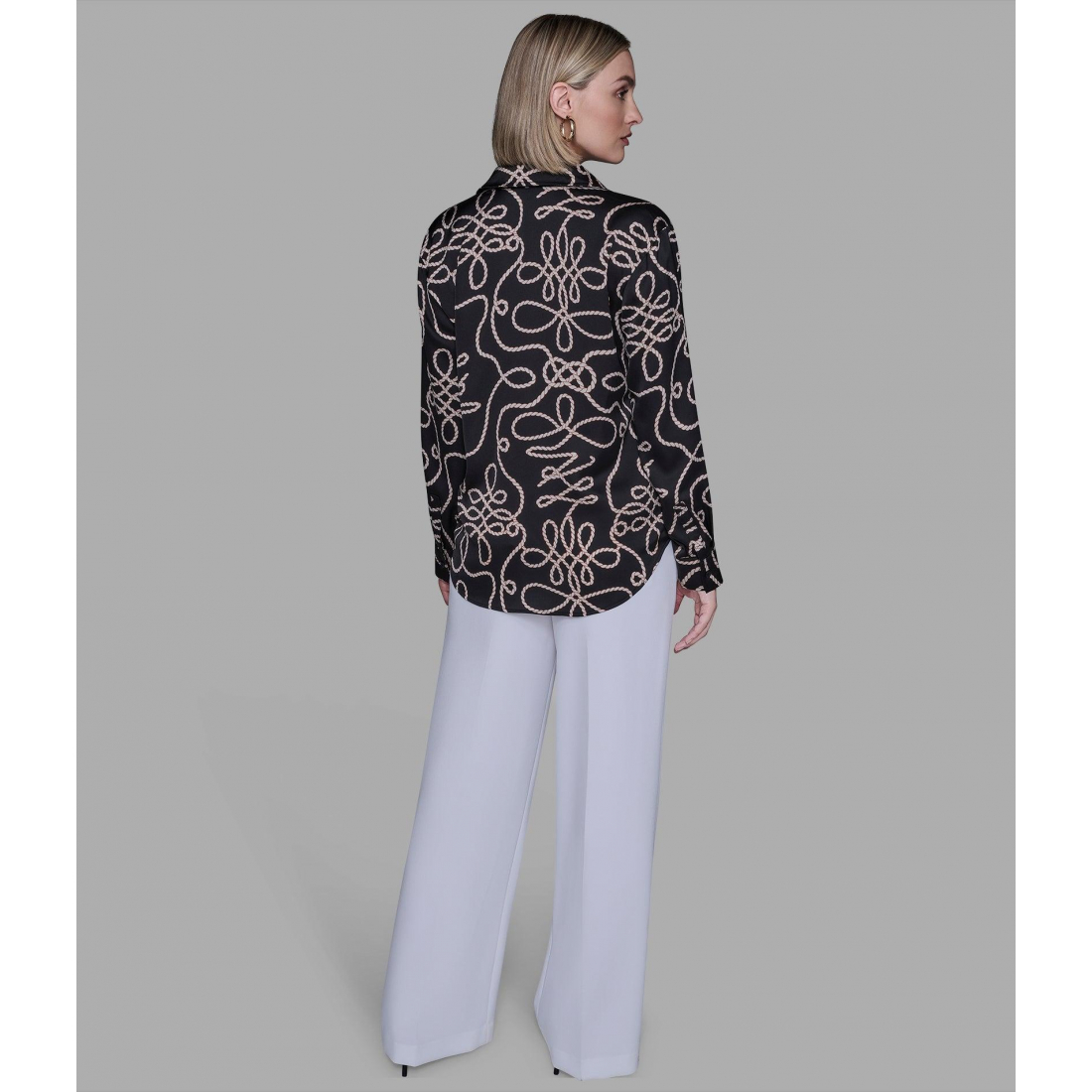 'Rope Print Soft Blouse' pour Femmes