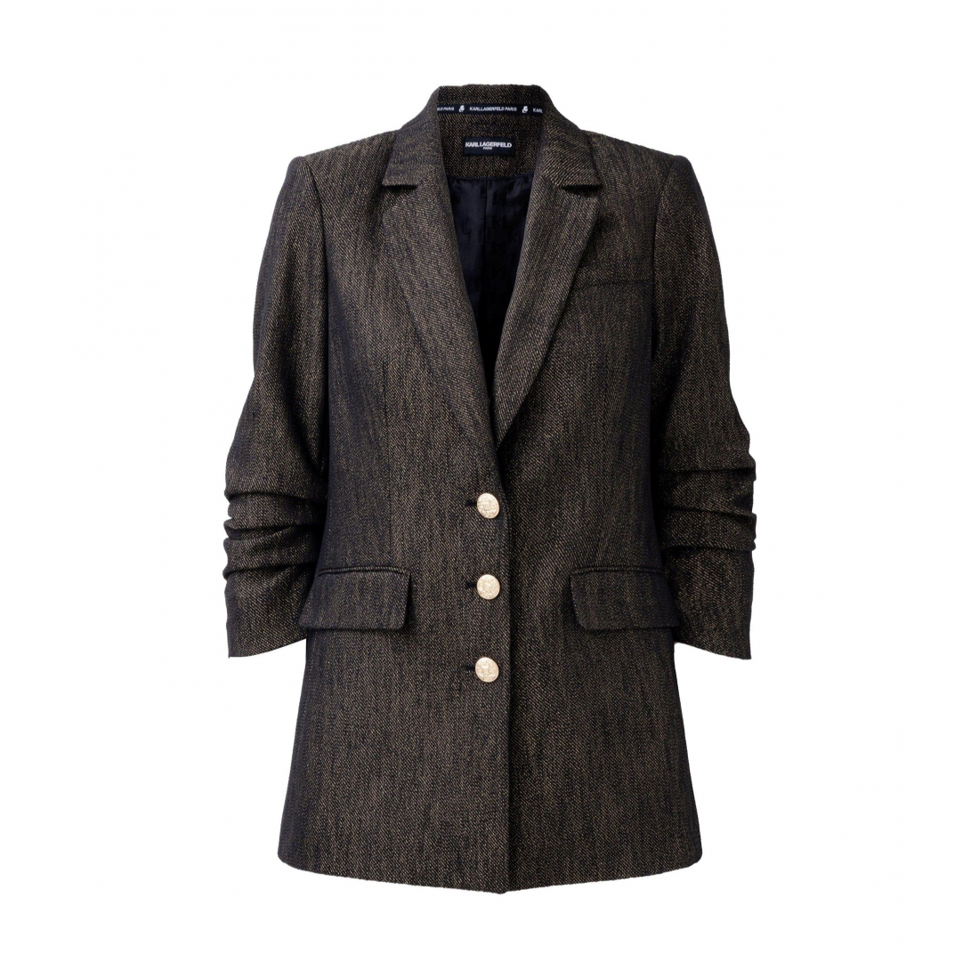 'Ruched Sleeve Shimmer Blazer' für Damen