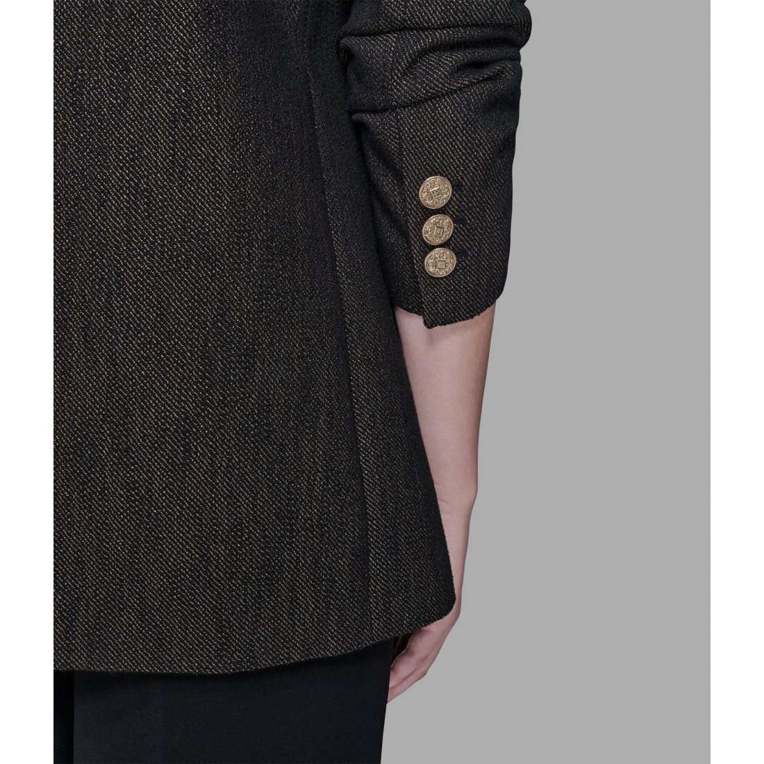 'Ruched Sleeve Shimmer Blazer' für Damen