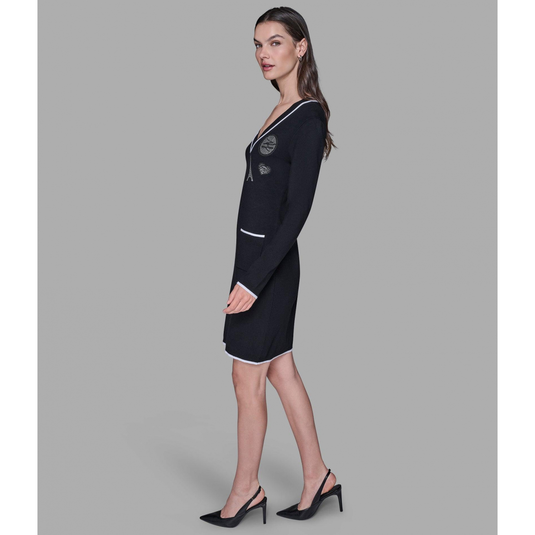 'Sweater Dress With Patch' pour Femmes