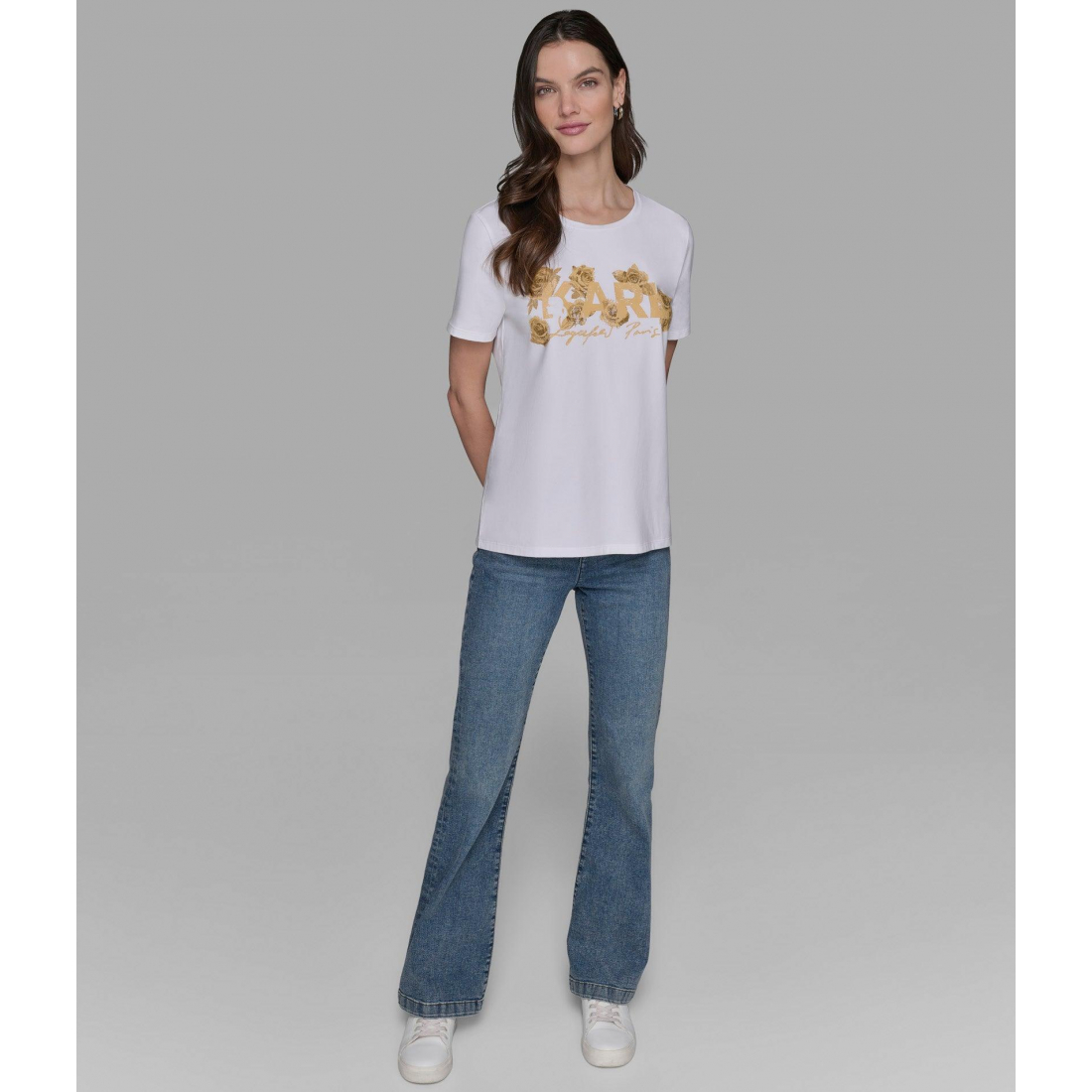 'Karl Rose Logo Tee' pour Femmes
