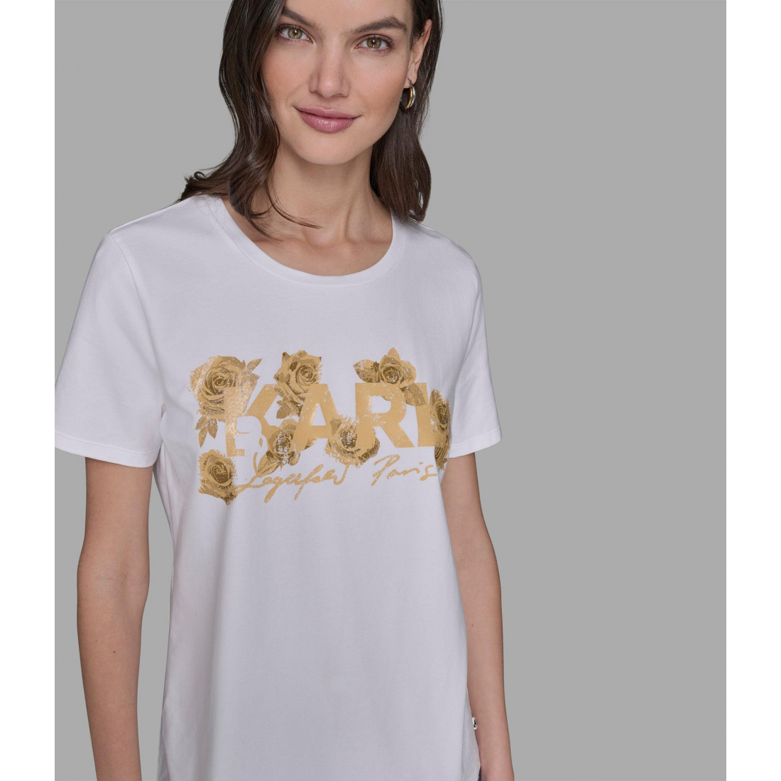 'Karl Rose Logo Tee' pour Femmes