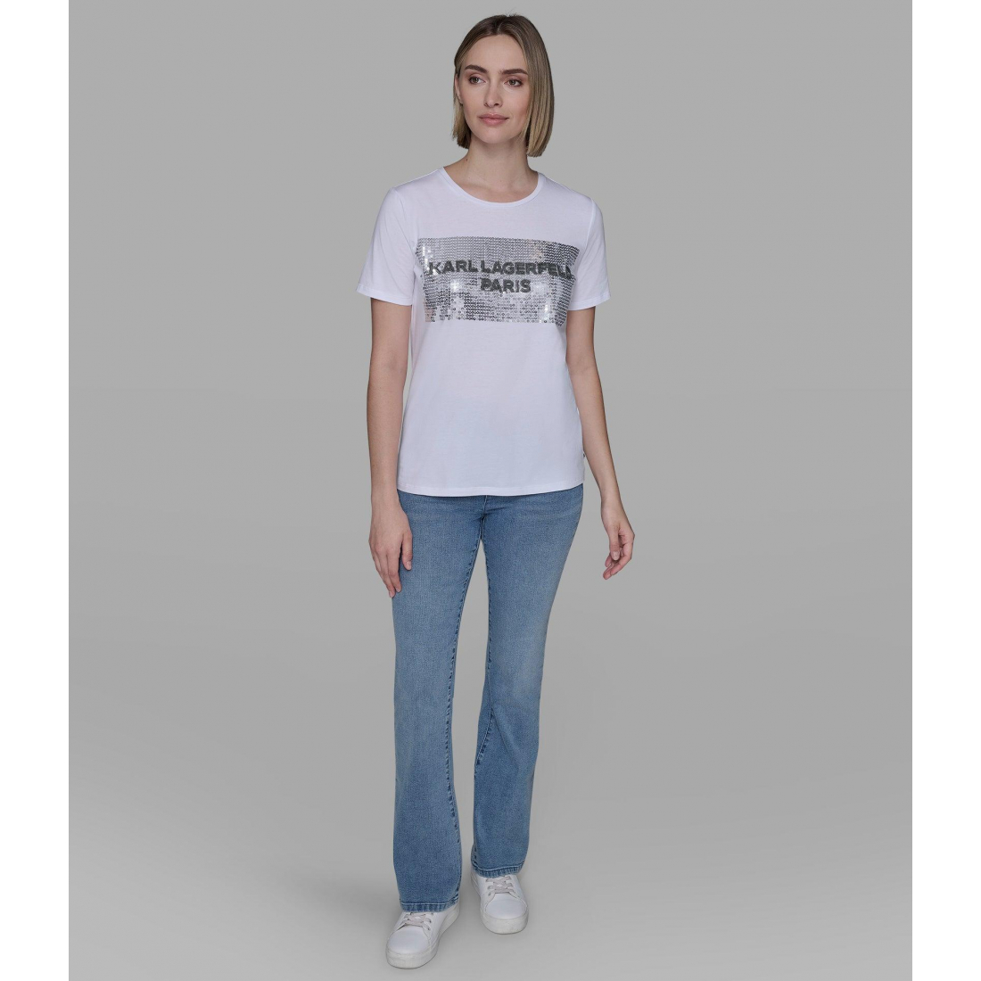 'Sequin Box Logo Tee' für Damen