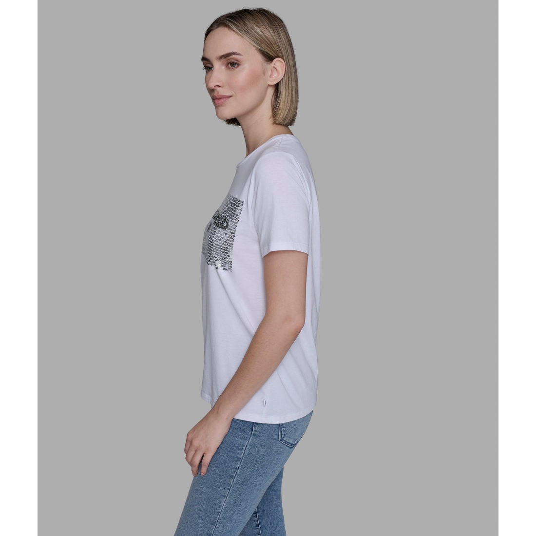 'Sequin Box Logo Tee' für Damen