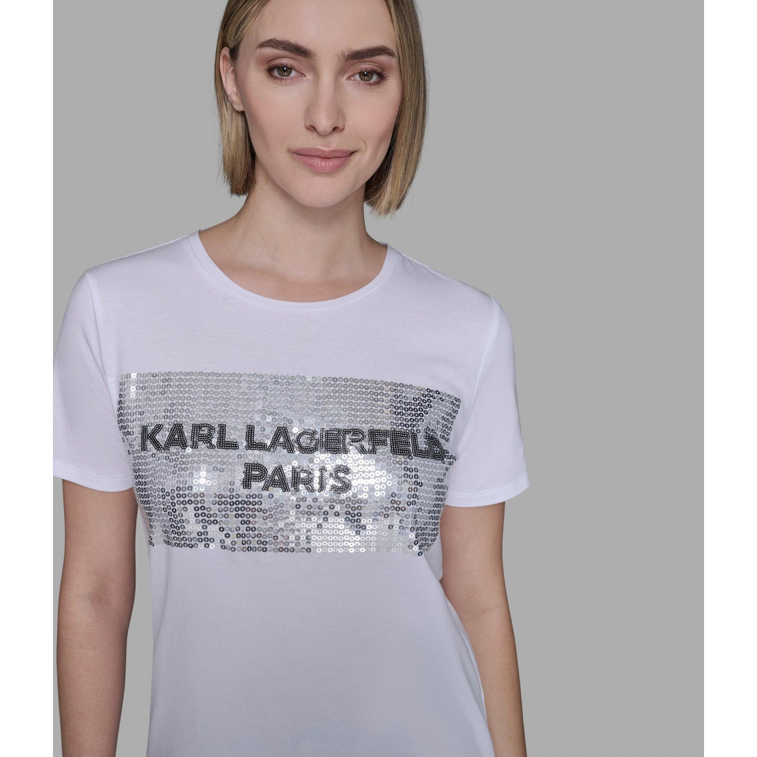 'Sequin Box Logo Tee' für Damen