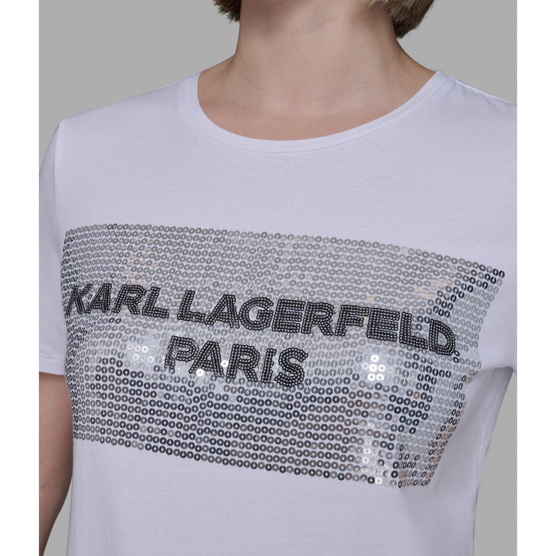 'Sequin Box Logo Tee' für Damen