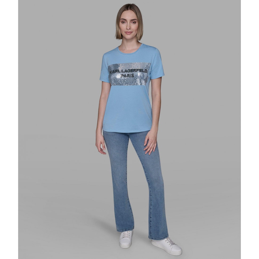 'Sequin Box Logo Tee' pour Femmes
