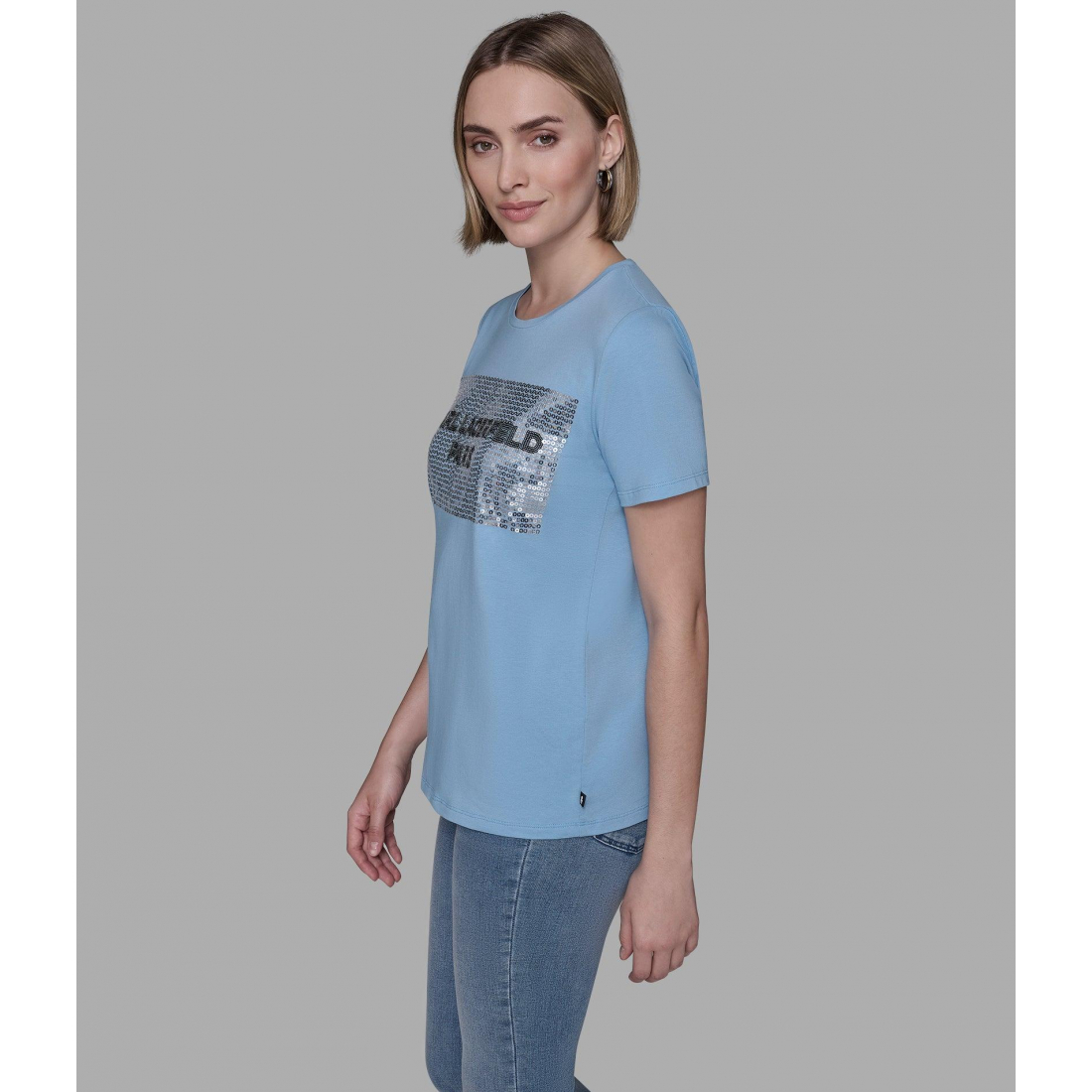 'Sequin Box Logo Tee' pour Femmes