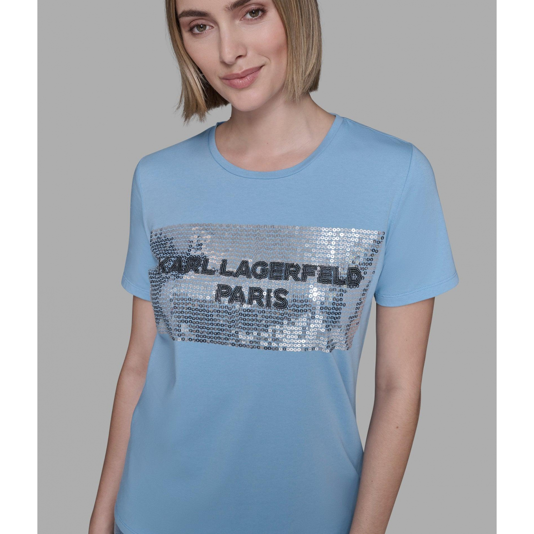 'Sequin Box Logo Tee' pour Femmes