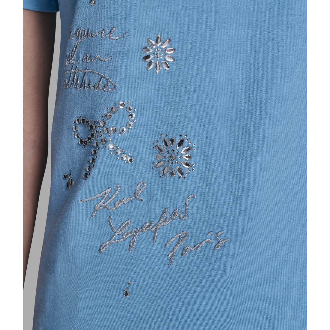 'Embellised Icons Tee - Blue' für Damen