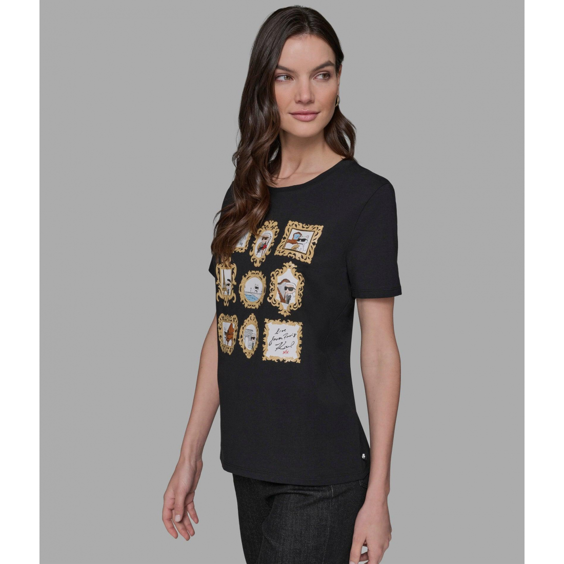 'Karl And Choupette Frame Tee' pour Femmes