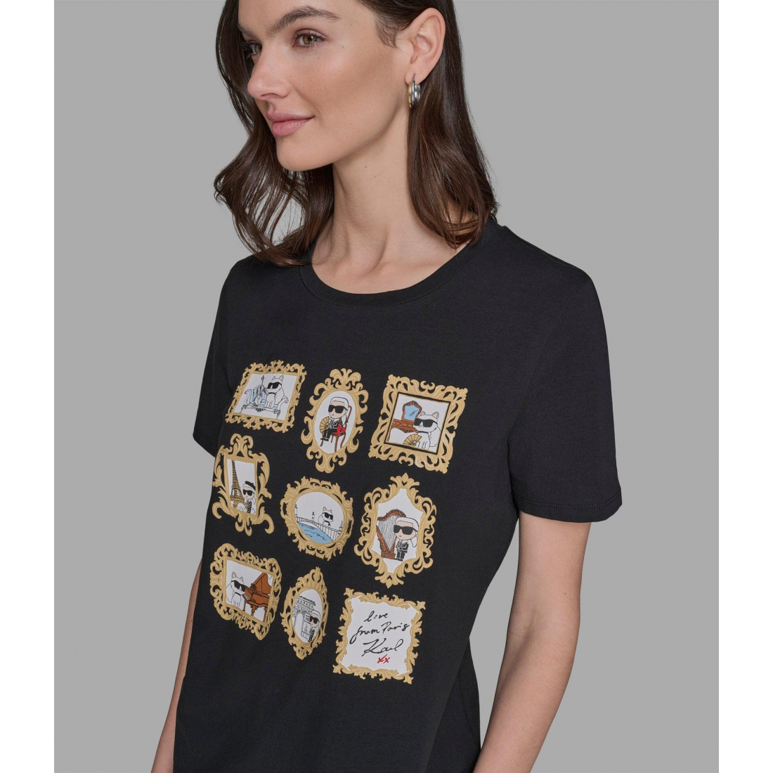 'Karl And Choupette Frame Tee' pour Femmes