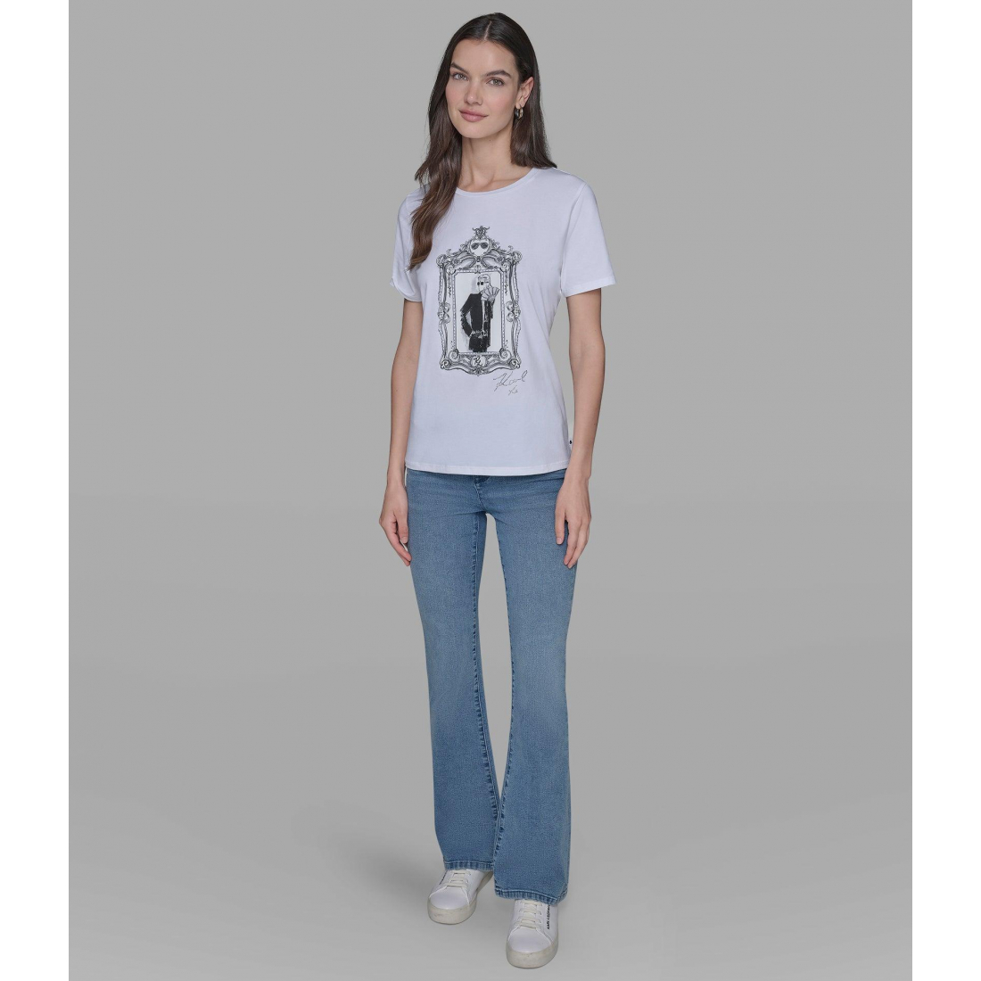 'Karl Illustration Tee' für Damen