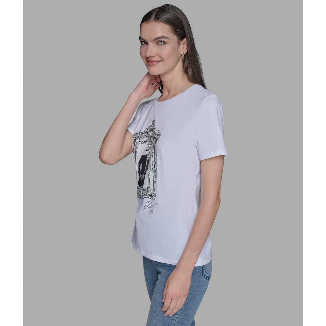 'Karl Illustration Tee' für Damen