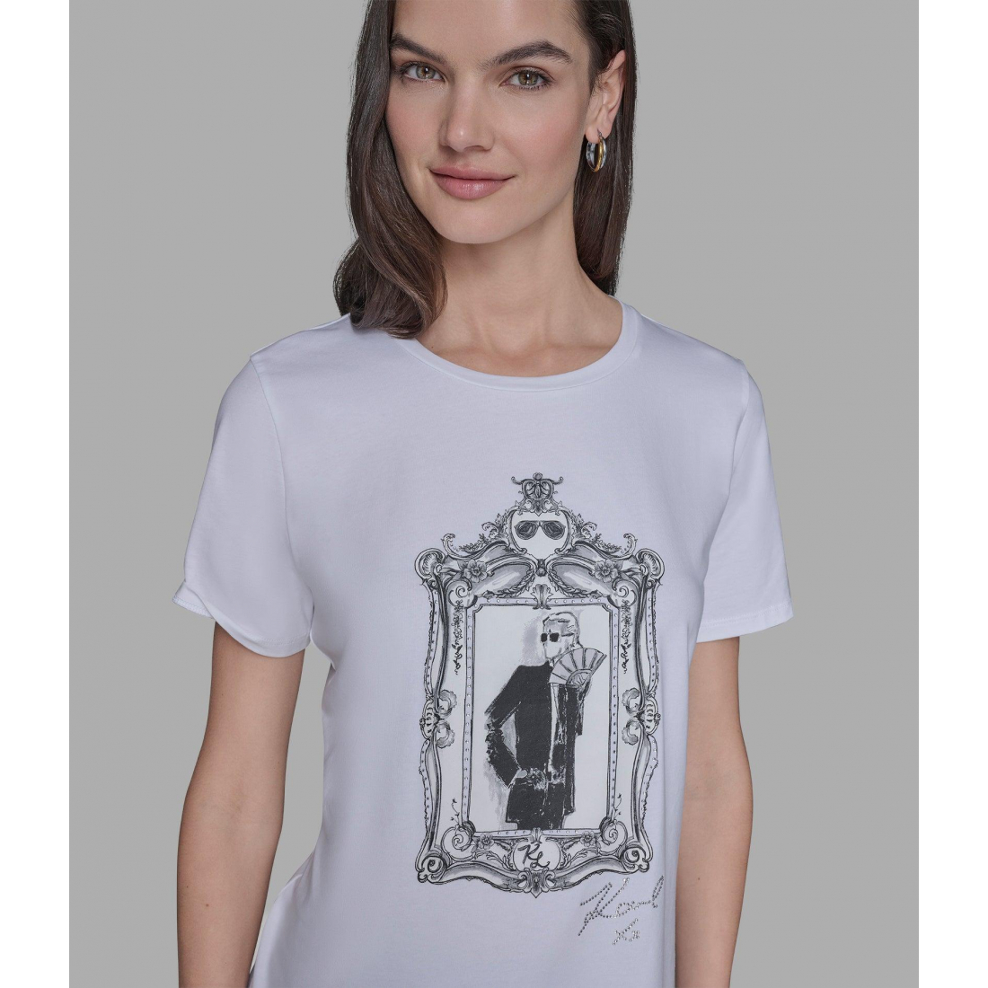 'Karl Illustration Tee' für Damen
