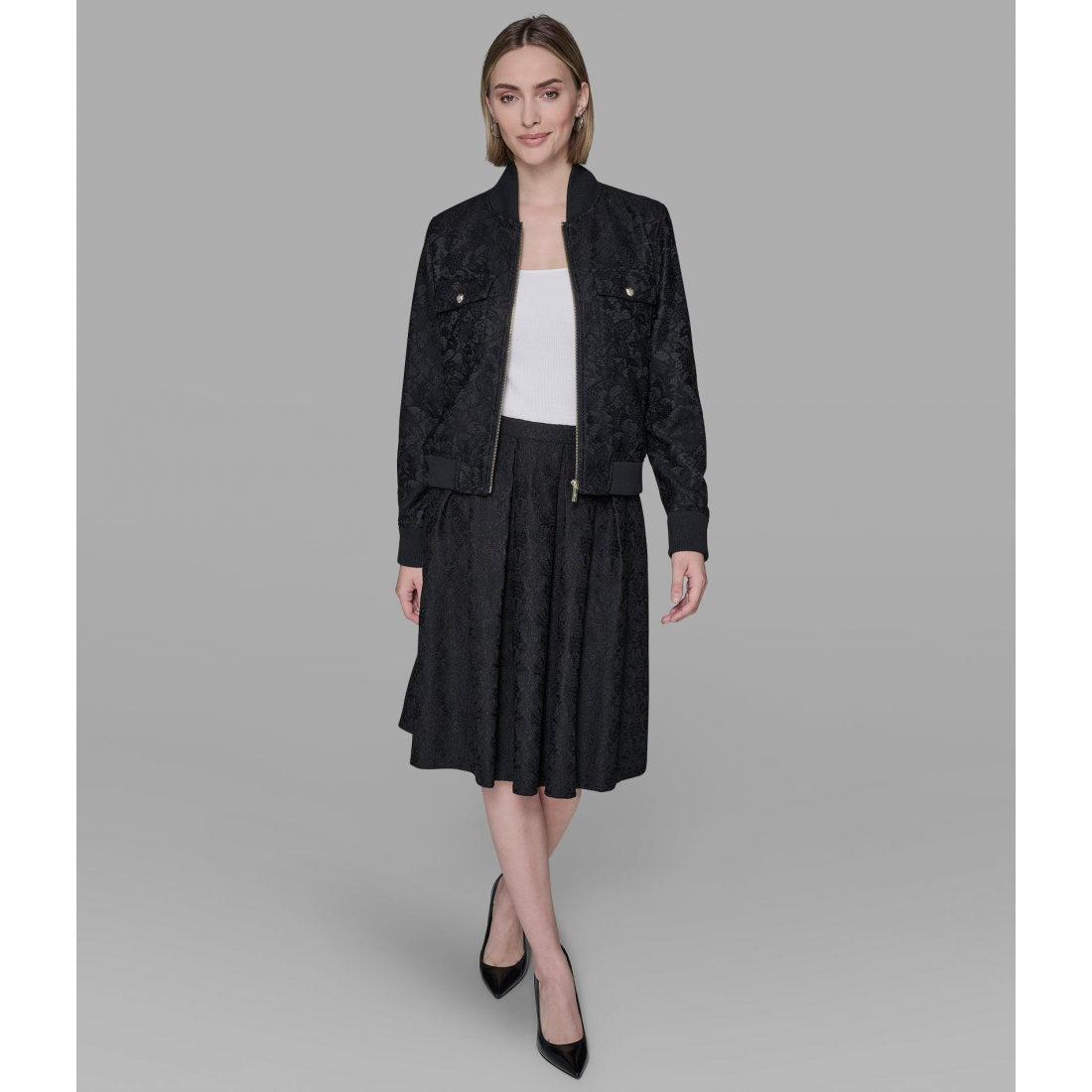 Women's 'Lace Scuba Bomber Jacket'