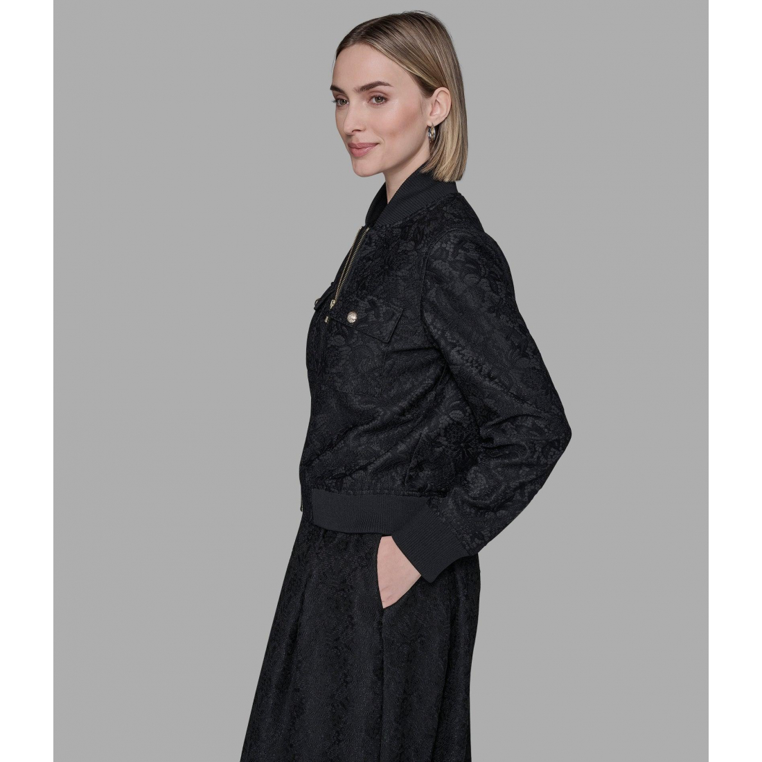 Women's 'Lace Scuba Bomber Jacket'